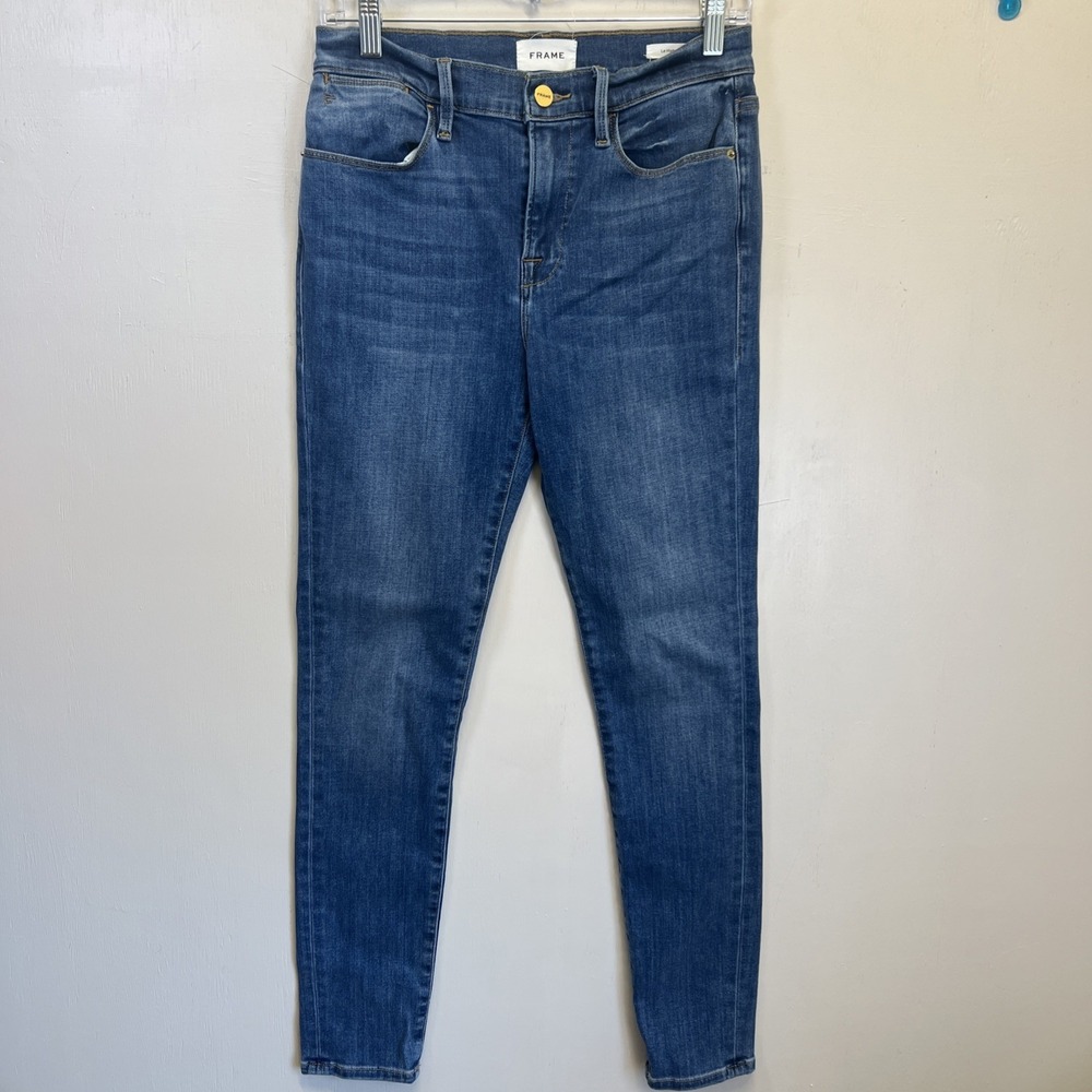 Frame denim Le high skinny crop dark wash jeans size 28